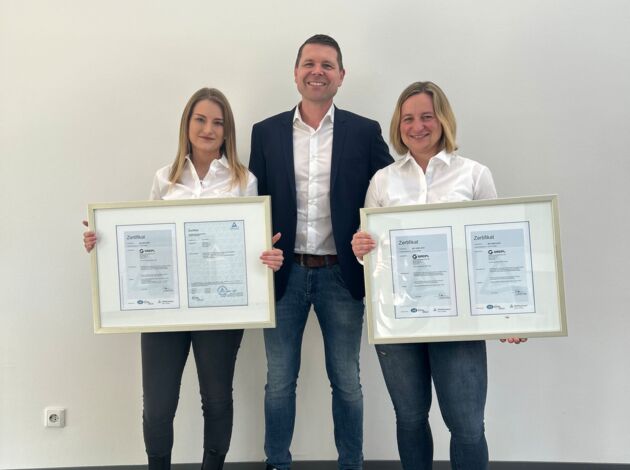 Úspěšná první certifikace podle norem DIN EN ISO 14001 a DIN EN ISO 45001